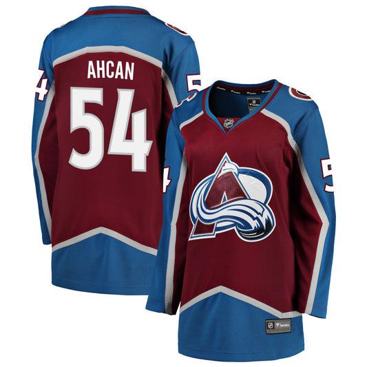 Jack Ahcan Colorado Avalanche Fanatics Branded Women's Home 2022 Stanley Cup Champions Breakaway Jersey - Burgundy