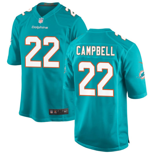 Elijah Campbell Miami Dolphins Nike Game Jersey - Aqua