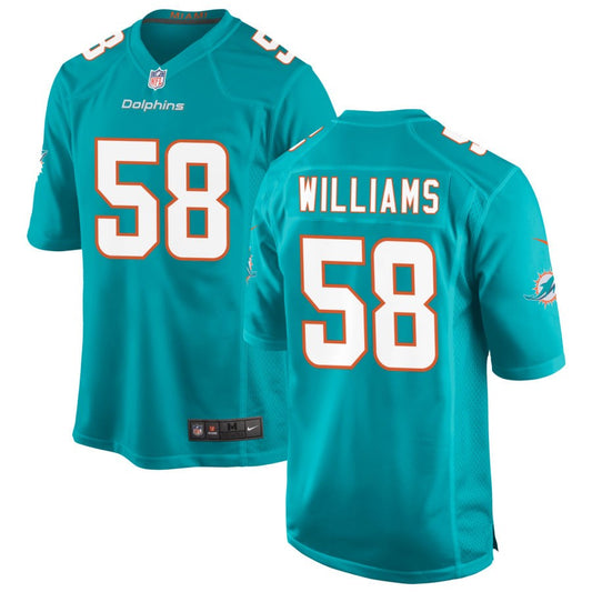 Connor Williams Miami Dolphins Nike Game Jersey - Aqua