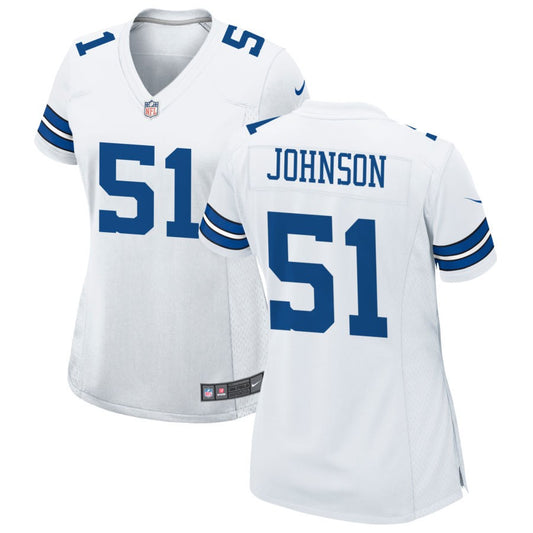 Durrell Johnson Dallas Cowboys Nike Women's Game Jersey - White
