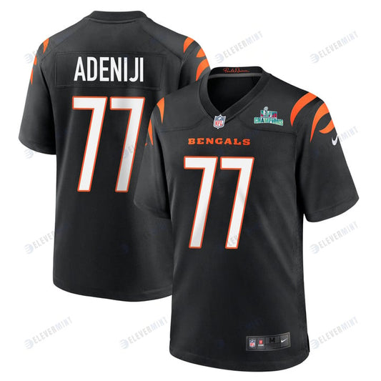 Hakeem Adeniji 77 Cincinnati Bengals Super Bowl LVII Champions Men Game Jersey - Black