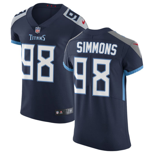 Jeffery Simmons Tennessee Titans Nike Vapor Untouchable Elite Jersey - Navy