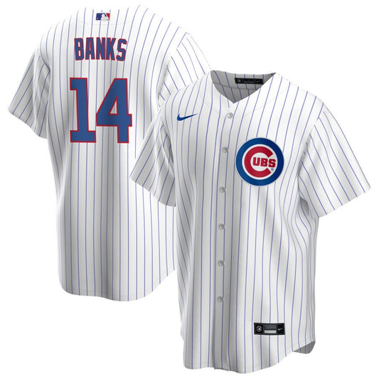 Ernie Banks Chicago Cubs Nike Home RetiredReplica Jersey - White