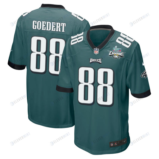 Dallas Goedert 88 Philadelphia Eagles Super Bowl LVII Champions 2 Stars Men Game Jersey - Midnight Green