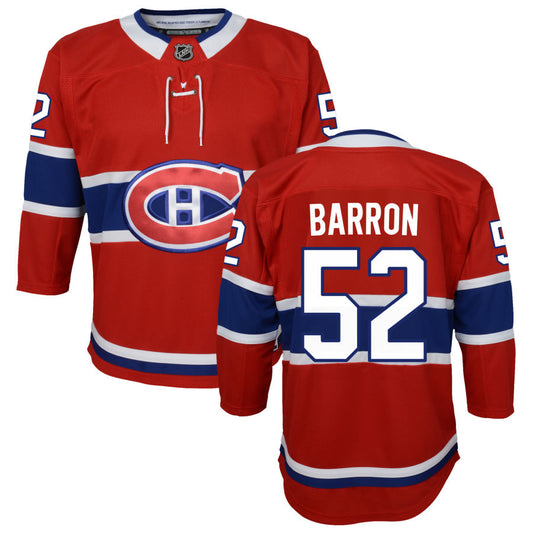 Justin Barron Montreal Canadiens Youth Home Premier Jersey - Red