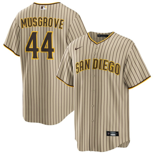 Joe Musgrove San Diego Padres Nike Road Replica Jersey - Brown