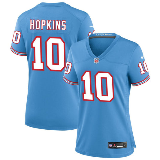 DeAndre Hopkins Tennessee Titans Nike Women's Oilers Throwback Game Jersey - Light Blue
