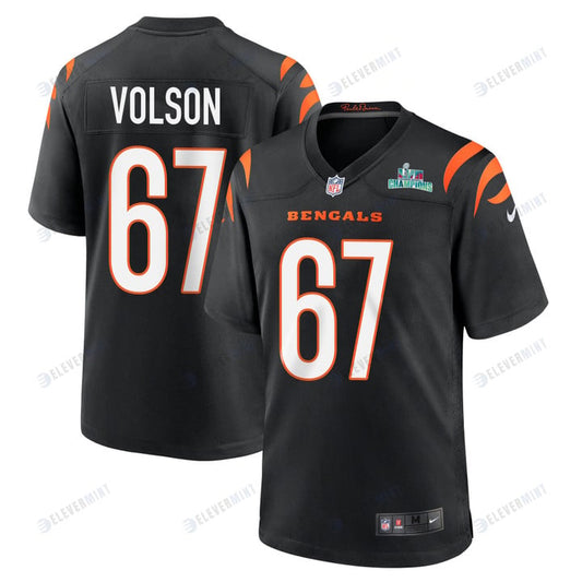 Cordell Volson 67 Cincinnati Bengals Super Bowl LVII Champions Men Game Jersey - Black