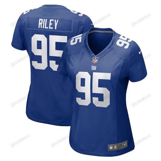 Jordon Riley 95 New York Giants Women Team Game Jersey - Royal