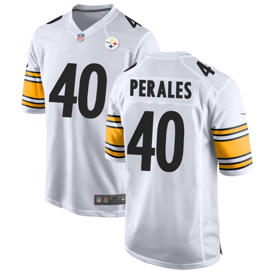 David Perales Pittsburgh Steelers Nike Game Jersey - White