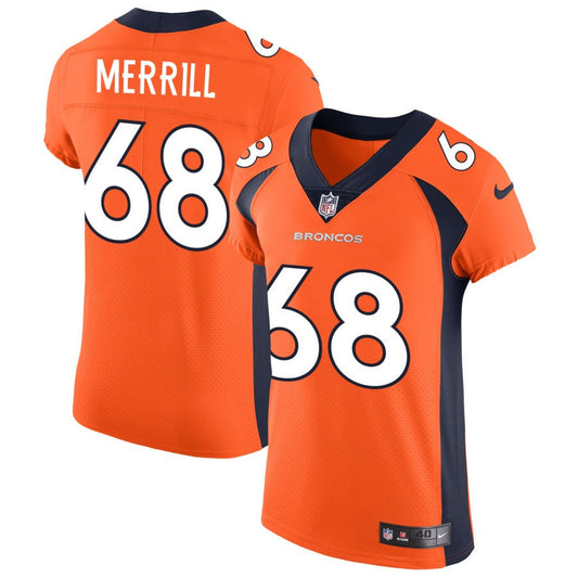 Forrest Merrill Denver Broncos Nike Vapor Untouchable Elite Jersey - Orange