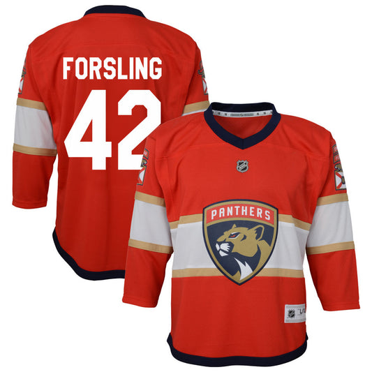 Gustav Forsling Florida Panthers Youth Home Replica Jersey - Red