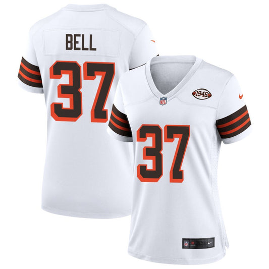 D'Anthony Bell Cleveland Browns Nike Women's 1946 Collection Alternate Jersey - White