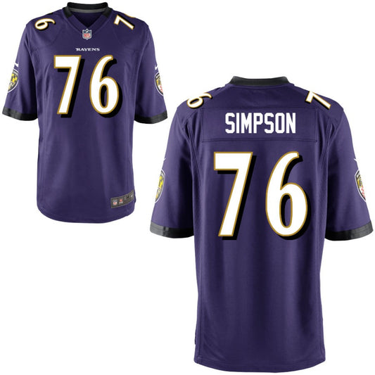 John Simpson Baltimore Ravens Nike Youth Game Jersey - Purple