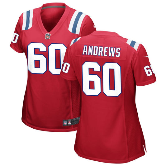 David Andrews New England Patriots Nike Women's Alternate Jersey - Red