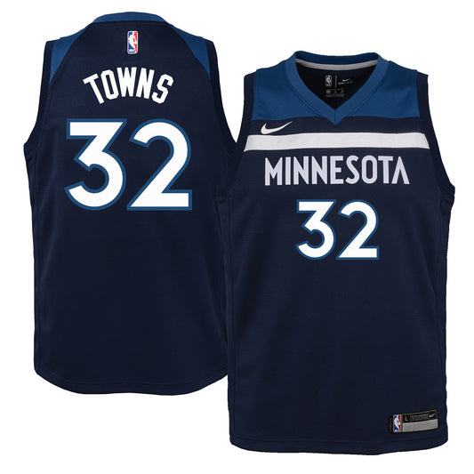 Karl-Anthony Towns Minnesota Timberwolves Nike Youth Swingman Jersey Navy - Icon Edition