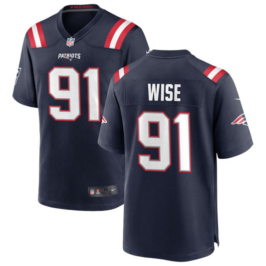 Deatrich Wise Nike New England Patriots Game Jersey - Navy