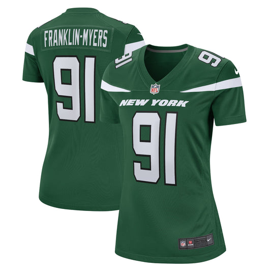 John Franklin-Myers New York Jets Nike Women's Game Jersey - Gotham Green