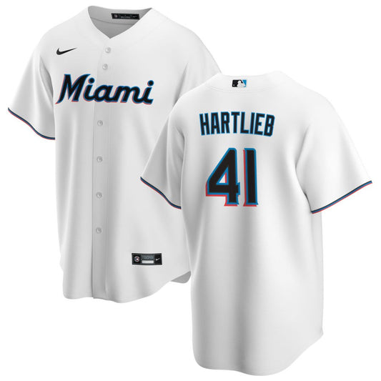 Geoff Hartlieb Miami Marlins Nike Youth Home Replica Jersey - White