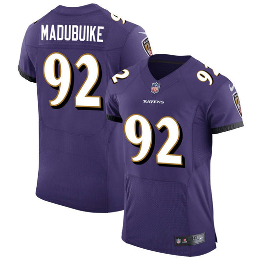 Justin Madubuike Baltimore Ravens Nike Speed Machine Elite Jersey - Purple