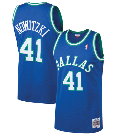 Dirk Nowitzki Dallas Mavericks Mitchell & Ness Hardwood Classics Swingman Jersey - Blue