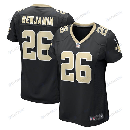 Eno Benjamin 26 New Orleans Saints Women Team Game Jersey - Black