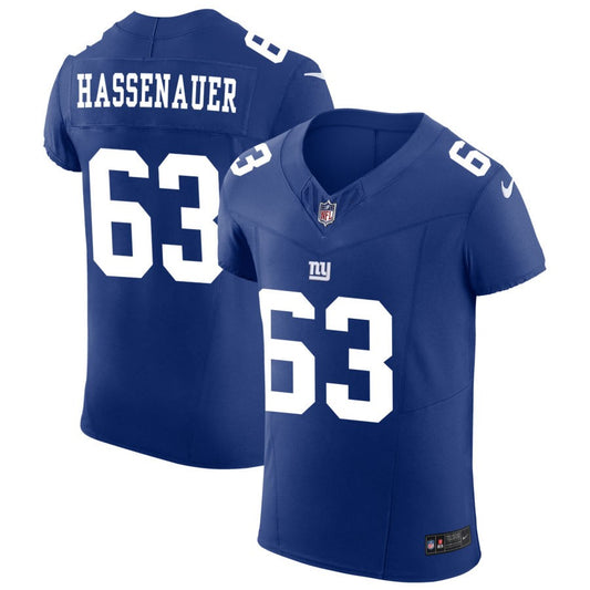J.C. Hassenauer New York Giants Nike Vapor F.U.S.E. Elite Jersey - Royal