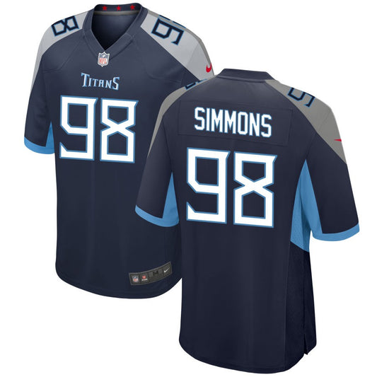 Jeffery Simmons Tennessee Titans Nike Jersey - Navy