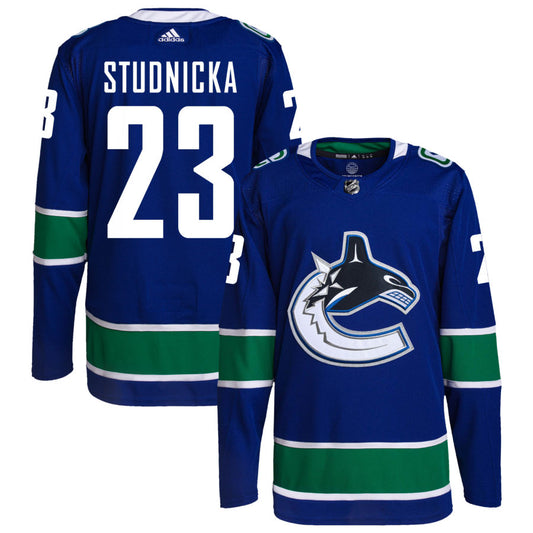 Jack Studnicka Vancouver Canucks adidas Home Primegreen Authentic Pro Jersey - Royal