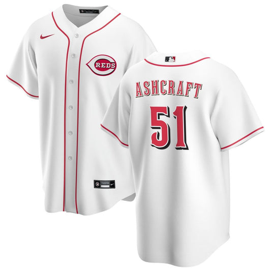 Graham Ashcraft Cincinnati Reds Nike Home Replica Jersey - White