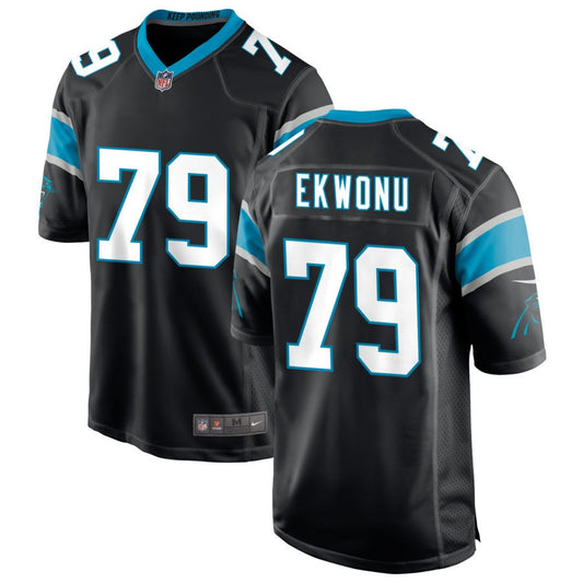 Ikem Ekwonu Carolina Panthers Nike Game Jersey - Black