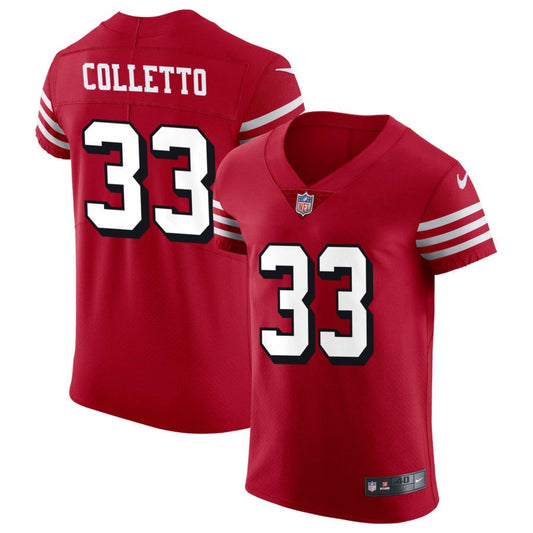 Jack Colletto San Francisco 49ers Nike Alternate Vapor Elite Jersey - Scarlet