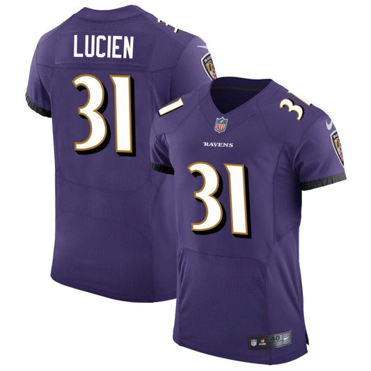 Jeremy Lucien Baltimore Ravens Nike Speed Machine Elite Jersey - Purple