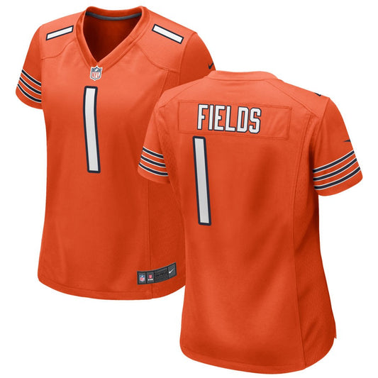 Justin Fields Chicago Bears Nike Women's Alternate Game Jersey - Orange