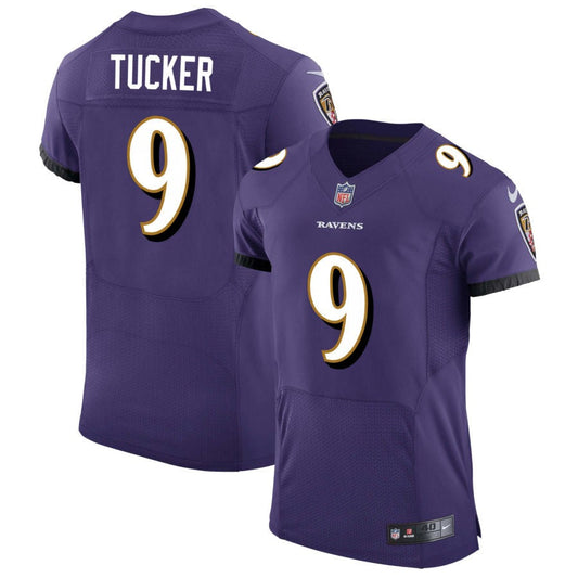 Justin Tucker Baltimore Ravens Nike Speed Machine Elite Jersey - Purple