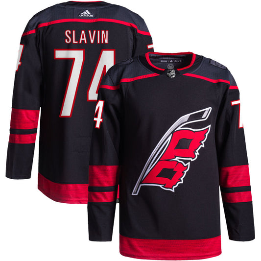 Jaccob Slavin Carolina Hurricanes adidas Alternate Primegreen Authentic Pro Jersey - Black