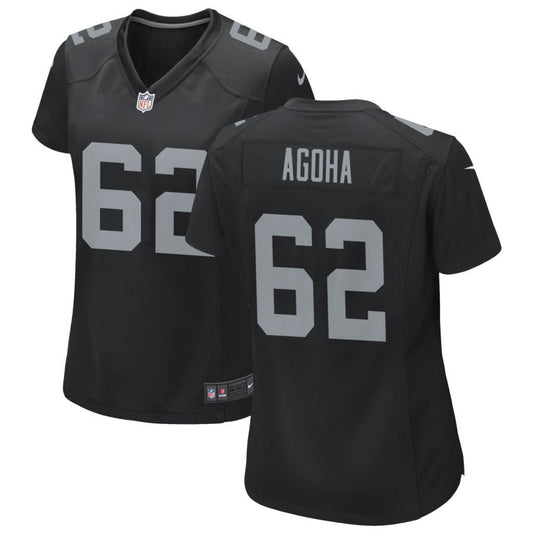 David Agoha Las Vegas Raiders Nike Women's Game Jersey - Black