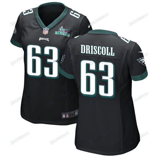Jack Driscoll 63 Philadelphia Eagles Super Bowl LVII Champions Women Game Jersey - Black