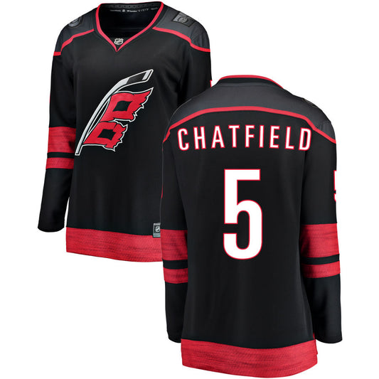 Jalen Chatfield Carolina Hurricanes Fanatics Branded Women's Alternate Breakaway Jersey - Black