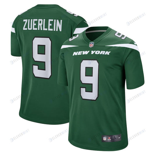 Greg Zuerlein 9 New York Jets Men Team Game Jersey - Gotham Green