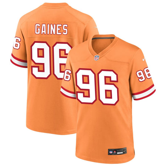 Greg Gaines Tampa Bay Buccaneers Nike Throwback Game Jersey - Orange