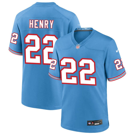 Derrick Henry Tennessee Titans Nike Oilers Throwback Game Jersey - Light Blue