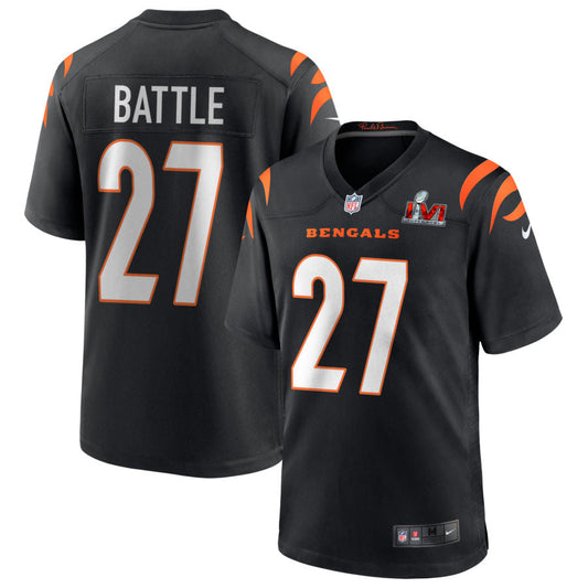 Jordan Battle Cincinnati Bengals Nike Super Bowl LVI Game Jersey - Black