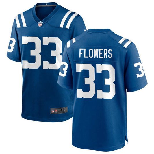 Dallis Flowers Nike Indianapolis Colts Game Jersey - Royal