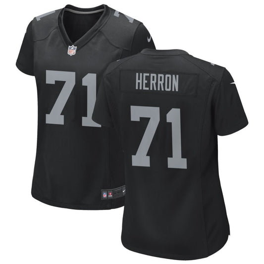 Justin Herron Las Vegas Raiders Nike Women's Game Jersey - Black