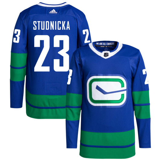 Jack Studnicka Vancouver Canucks adidas Primegreen Authentic Pro Jersey - Royal