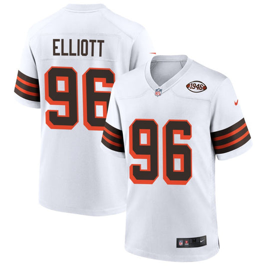 Jordan Elliott Cleveland Browns Nike 1946 Collection Alternate Jersey - White