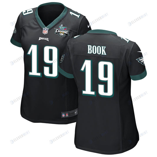 Ian Book 19 Philadelphia Eagles Super Bowl LVII Champions 2 Stars Women Game Jersey - Black