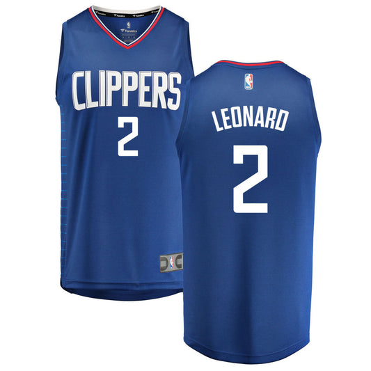 Kawhi Leonard LA Clippers Fanatics Branded Fast Break Replica Jersey Royal - Icon Edition