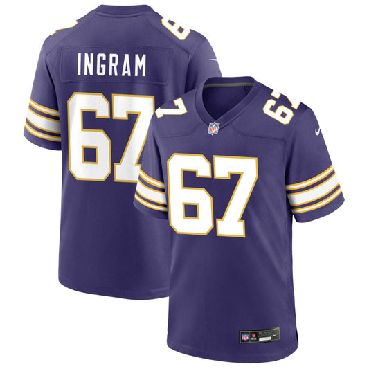 Ed Ingram Minnesota Vikings Nike Classic Game Jersey - Purple